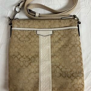 Coach Signature Stripe Snake North/South Swingpack